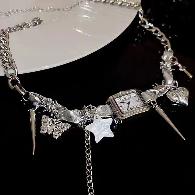 Silbernes Timekeeper-Charm-Halsband