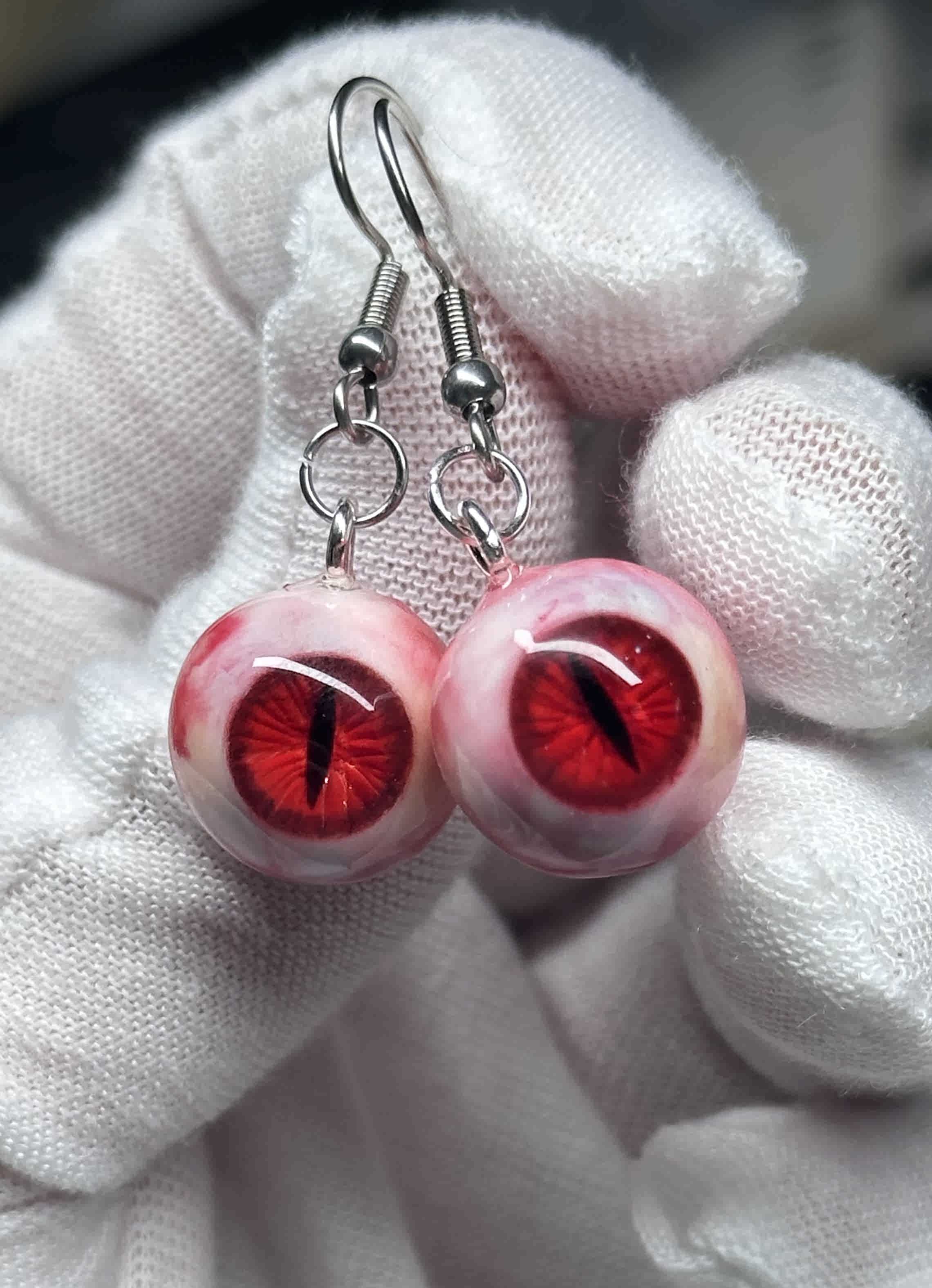 Realistic Eyeball Earrings- Multi-Color Statement Pieces