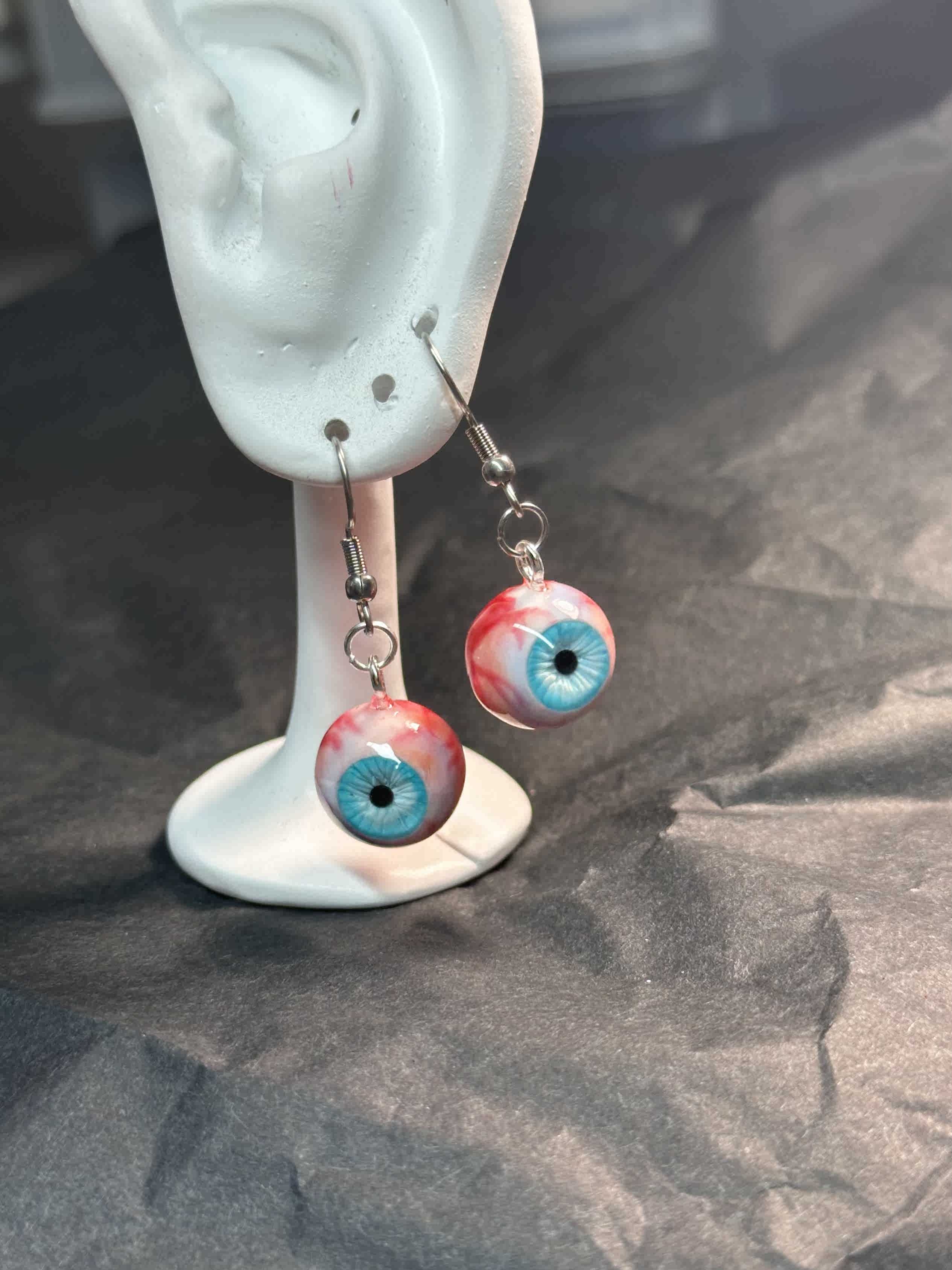 Realistic Eyeball Earrings- Multi-Color Statement Pieces