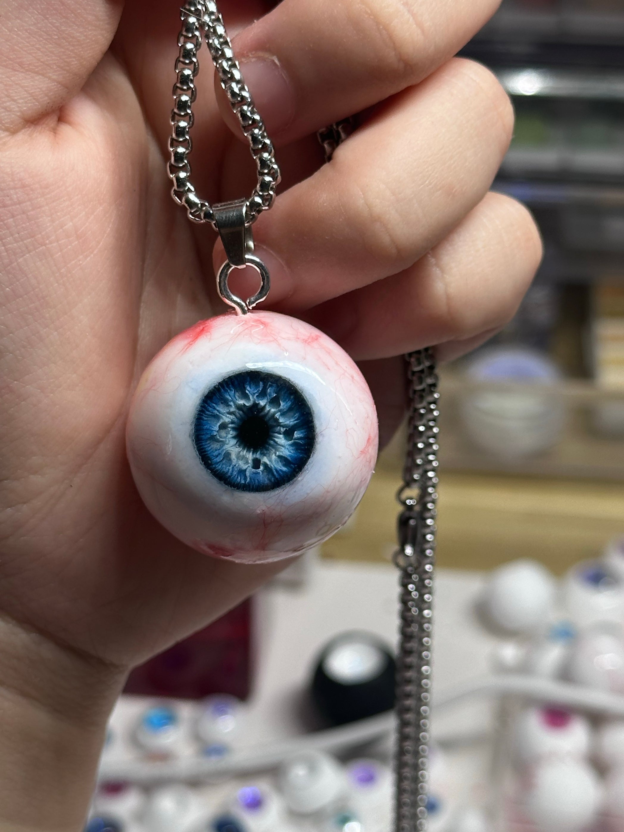 Eyeball Sphere Necklace