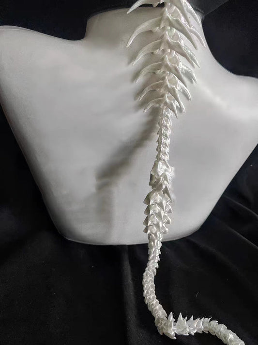 White Spine Body Chain - Alternative fashion vertebrae body jewelry