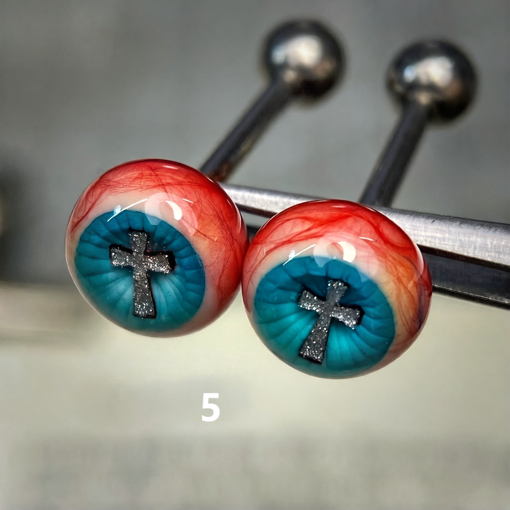 Creepy-Kawaii Eyeball Stud Earrings (Pair) – Symbol Styles