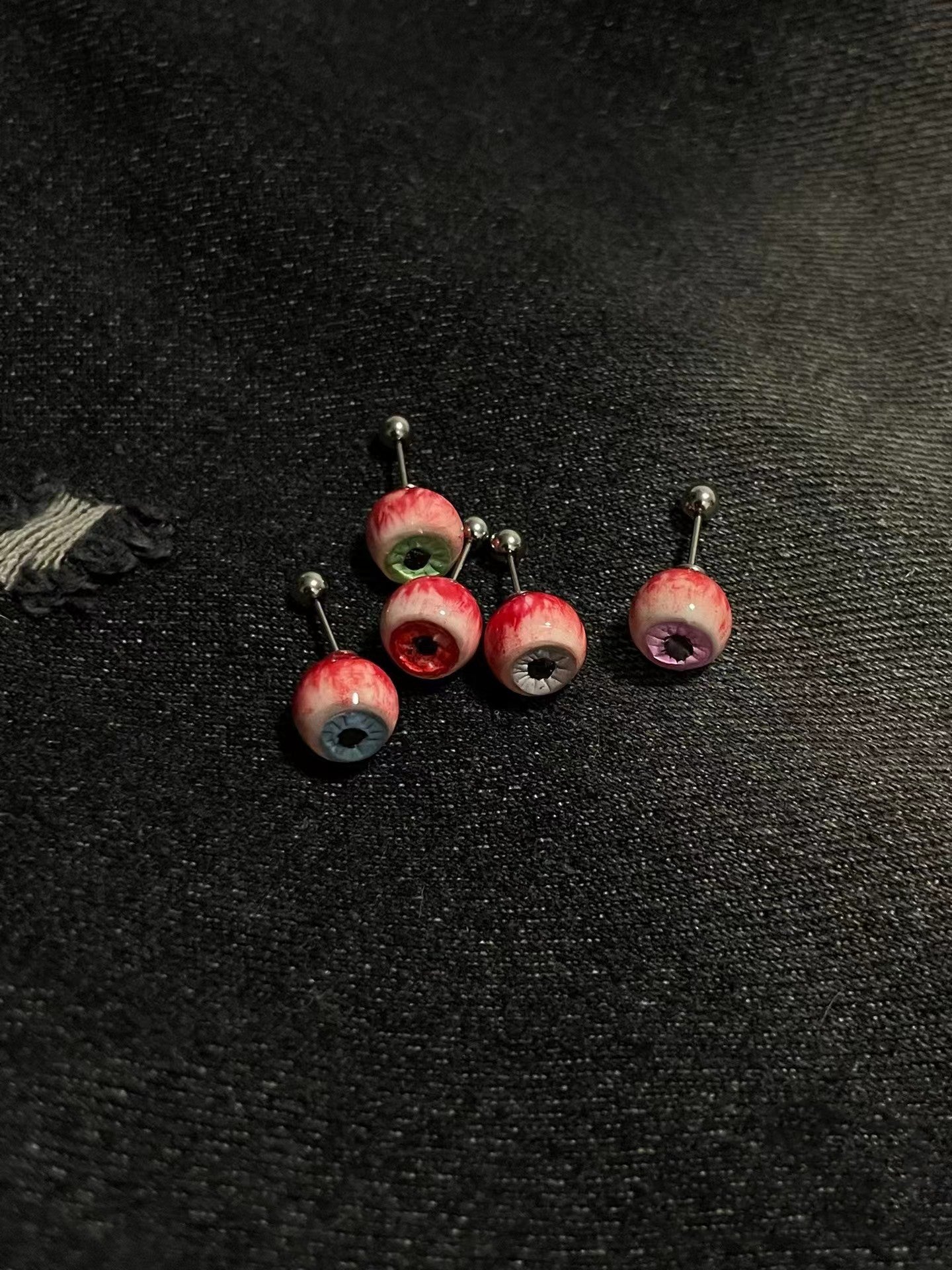 Multi-Color Eyeball Stud Earrings