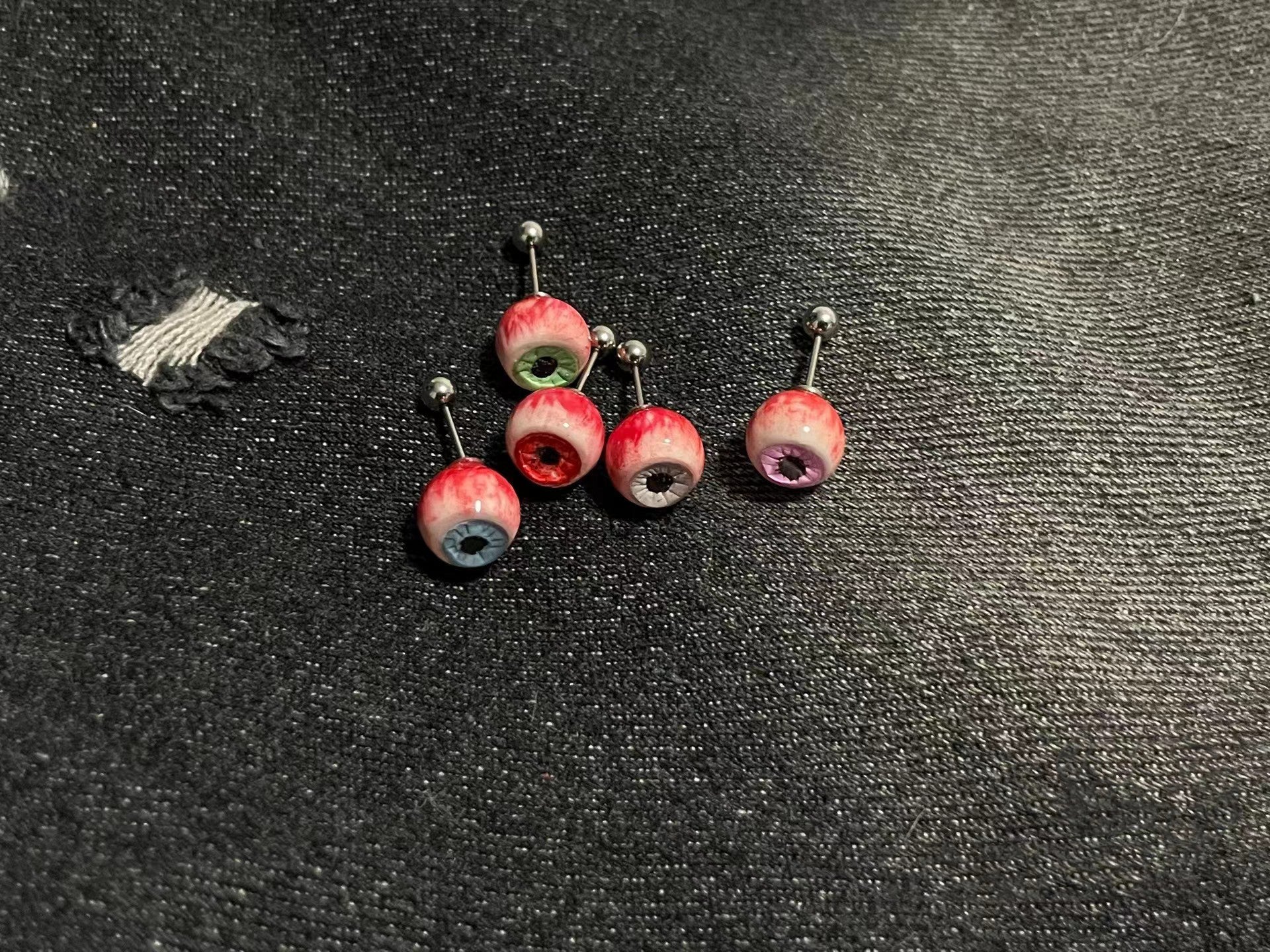Multi-Color Eyeball Stud Earrings