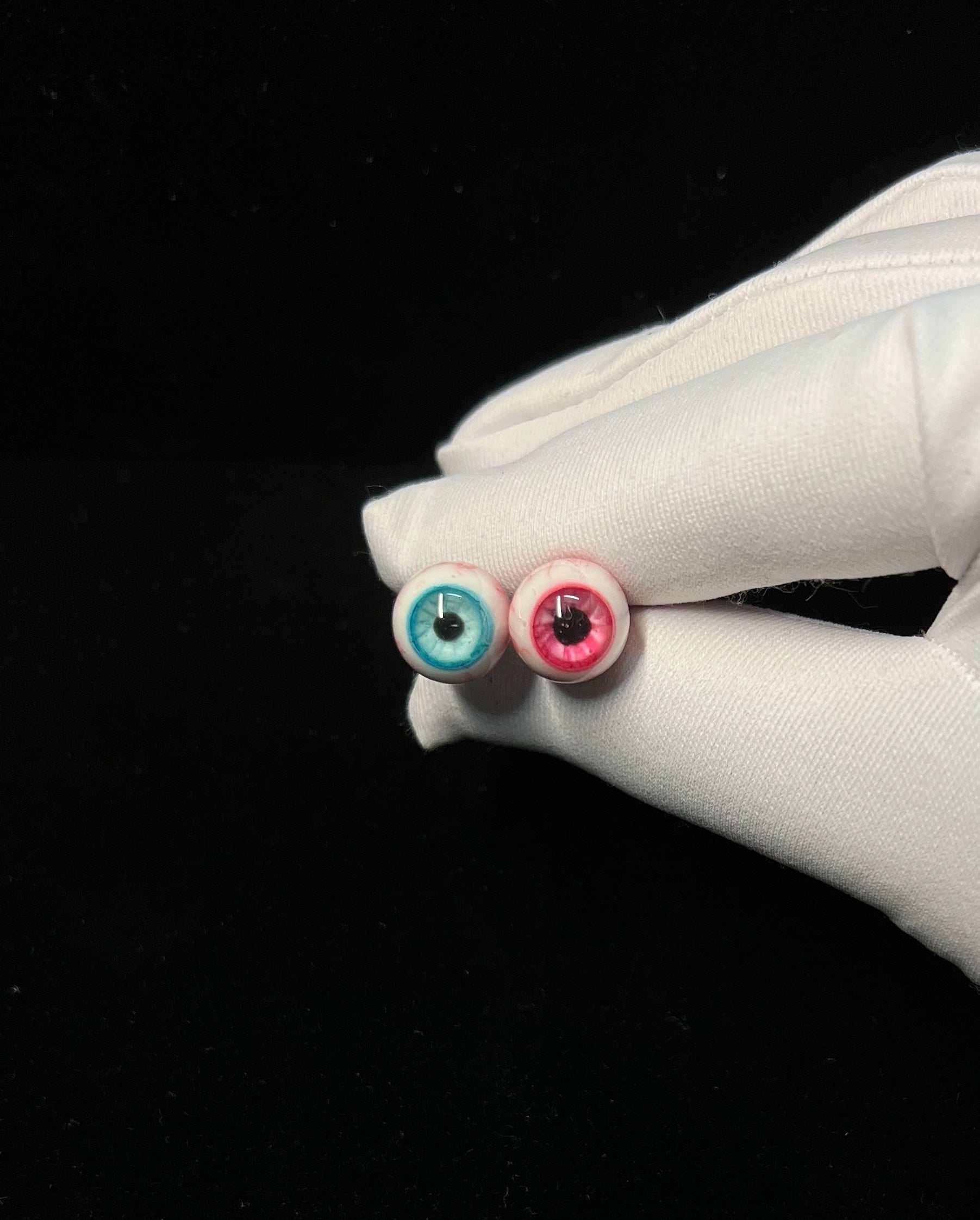 Pink/Blue Eyeball Stud Earrings