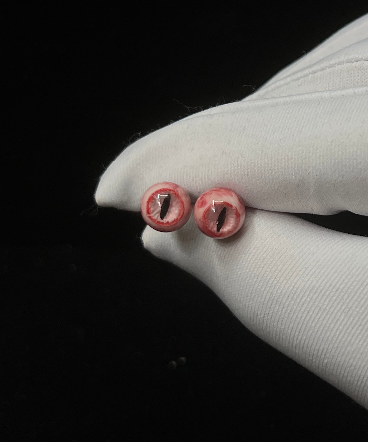 handmade creepy cute resin eyeball jewelry charms in multiple colors by NocturneCraft