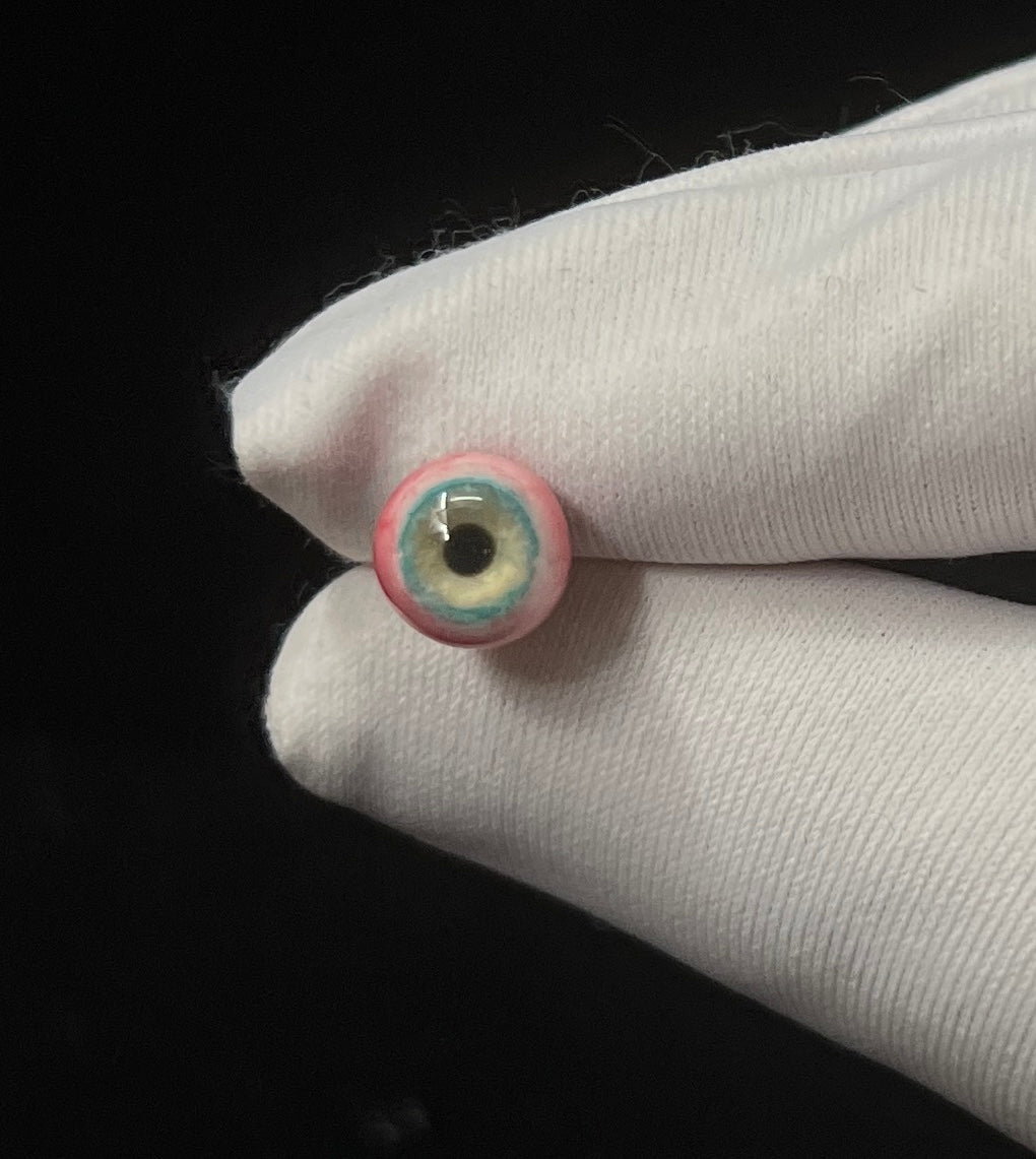 handmade creepy cute resin eyeball jewelry charms in multiple colors by NocturneCraft