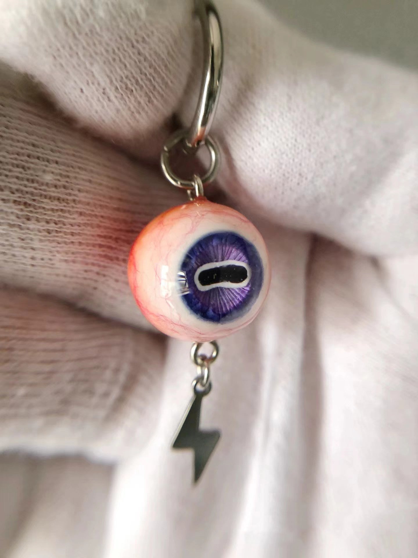 Cat-Eye Eyeball Earrings - Gothic Lightning Drop