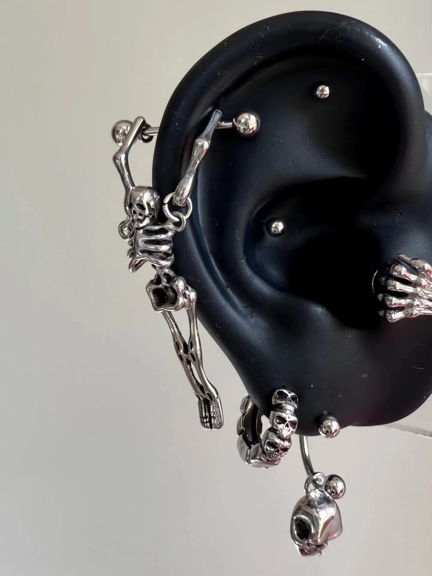 Skeleton Ear Climber Earrings