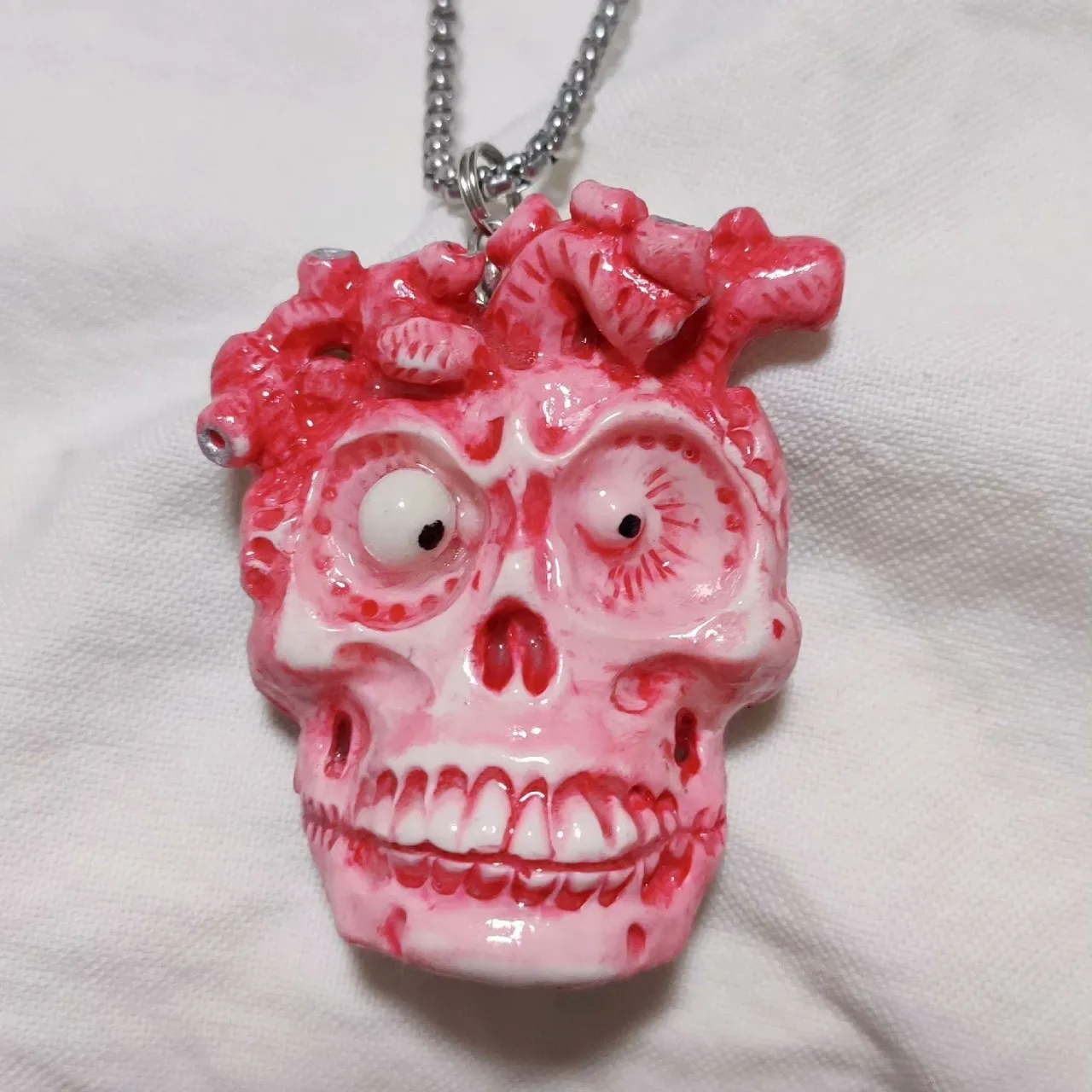 Skull Mushroom Pendant Necklace
