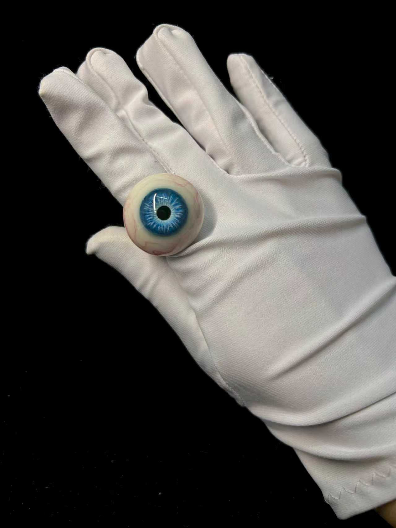 handmade resin eyeball ring creepy cute gothic accessory by NocturneCraft