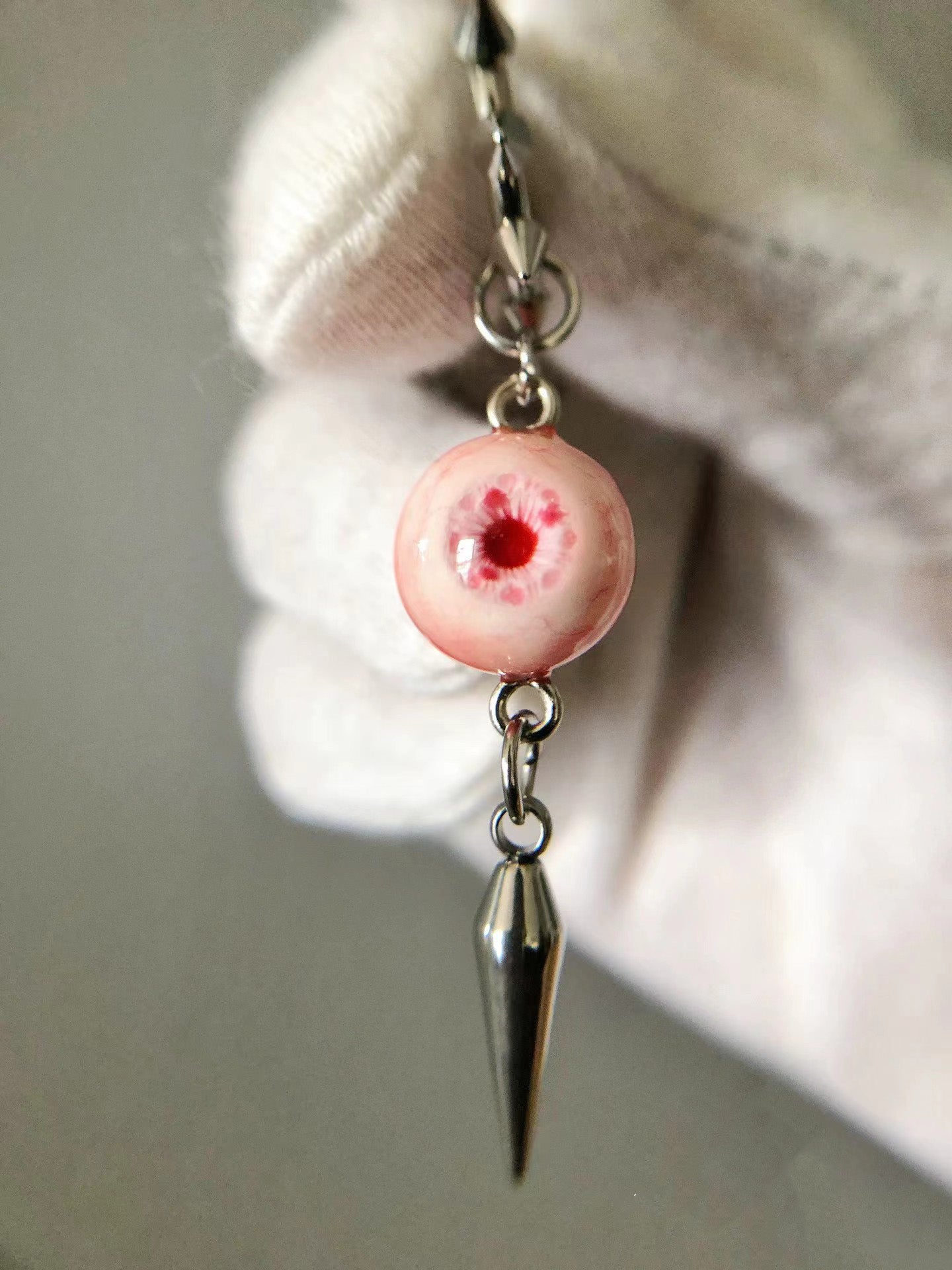 Gothic Eyeball Spike Earrings