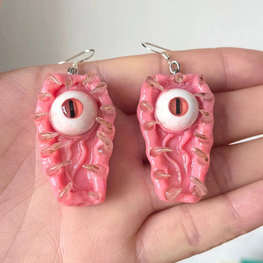 Stare Back Handmade Eyeball Horror Earrings