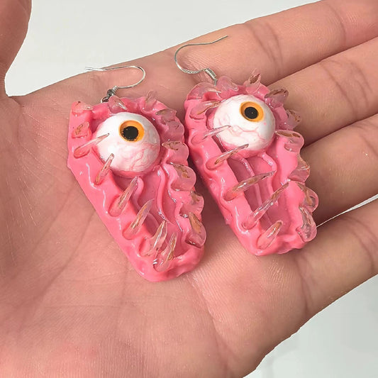 Stare Back Handmade Eyeball Horror Earrings