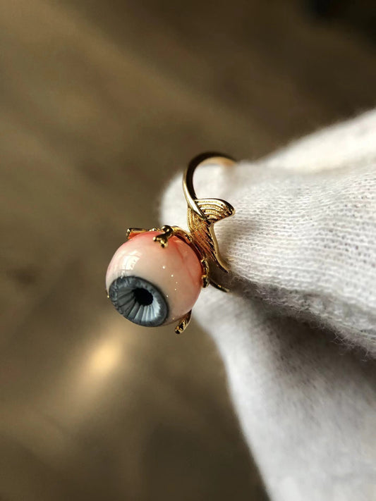 Gold Eyeball Ring