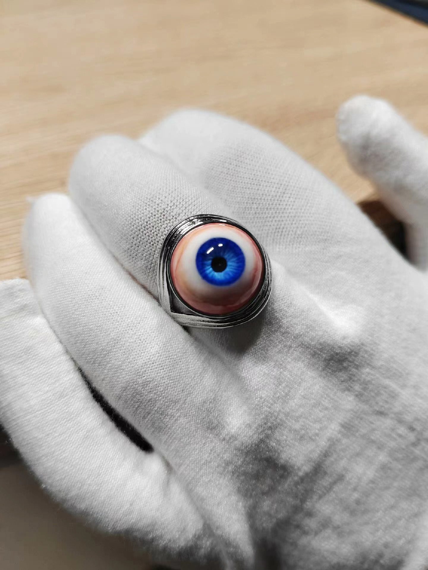 Creepy Rin Eyeball Statement Ring - Blue | Creepy Cool Jewelry for Horror Fans ...