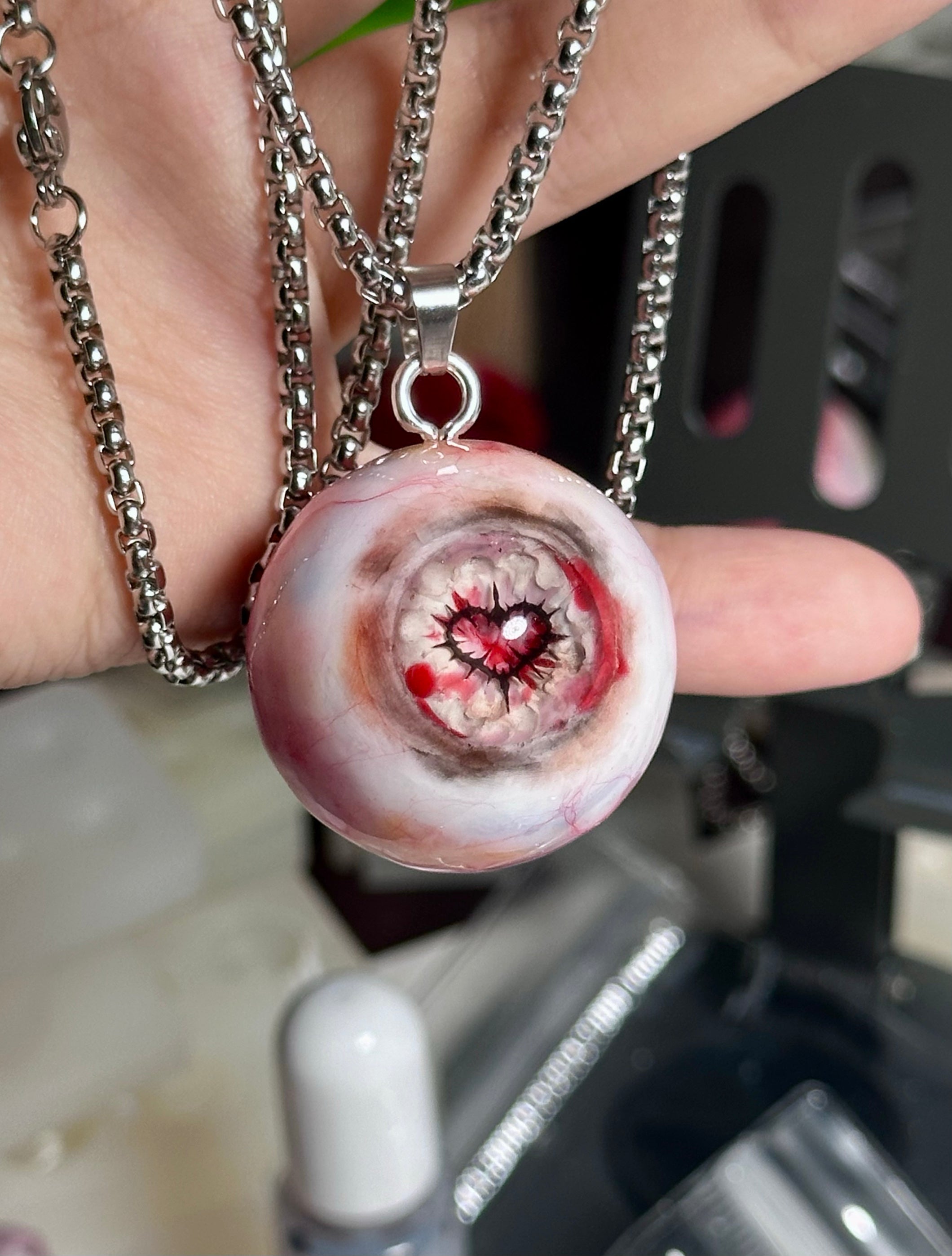 Eyeball Sphere Necklace