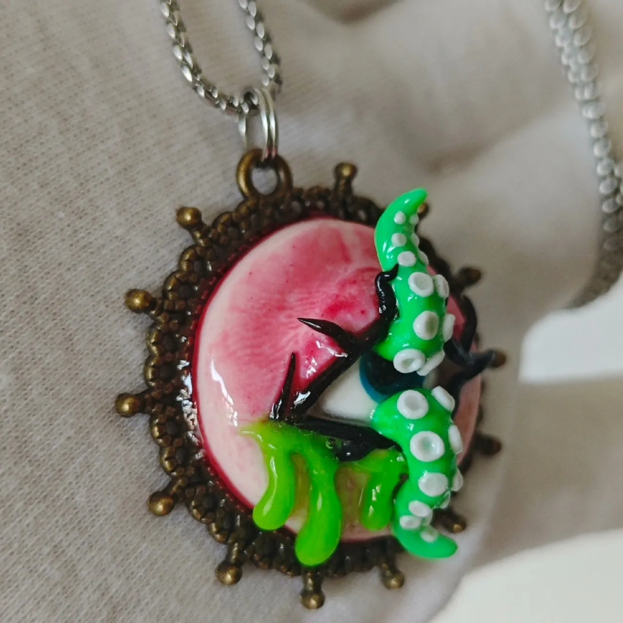 Tentacle Eye Cameo Pendant