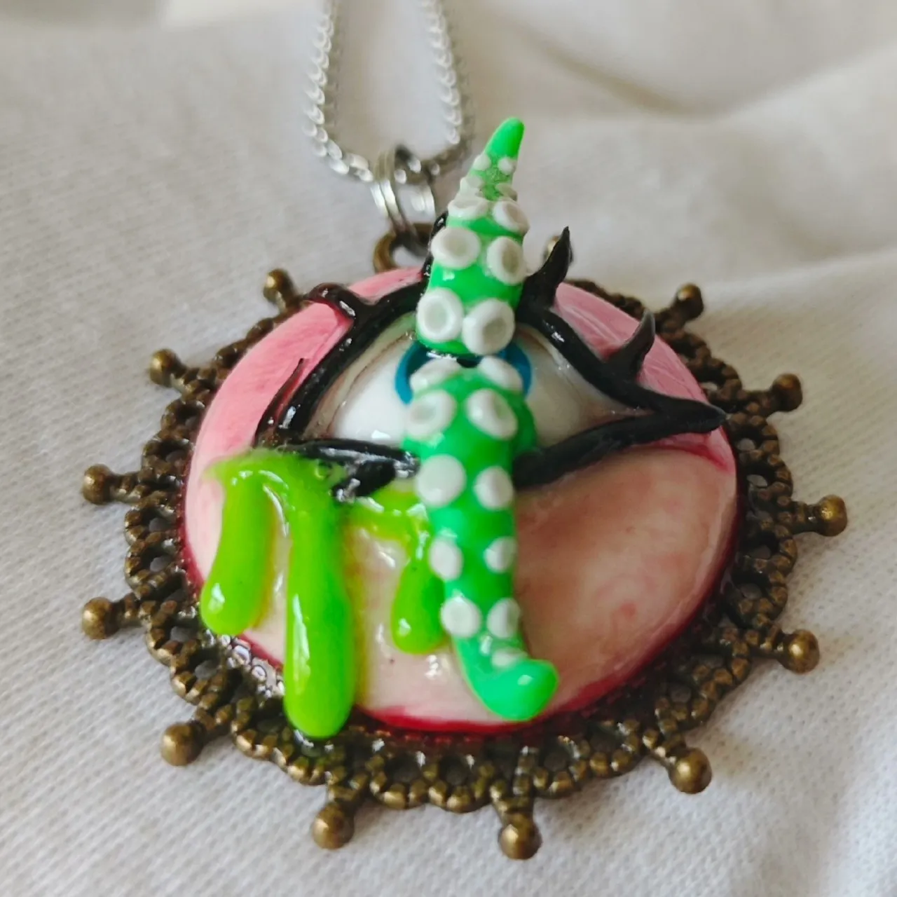 Tentacle Eye Cameo Pendant